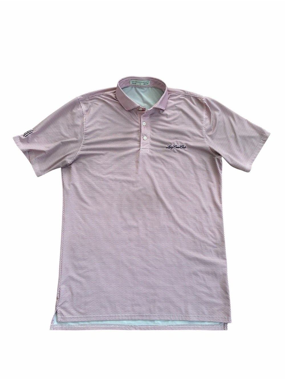 Holderness & Bourne Men's Golf Polo Stretch Size Medium Pink White
